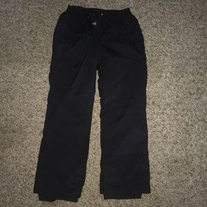 black snow pants